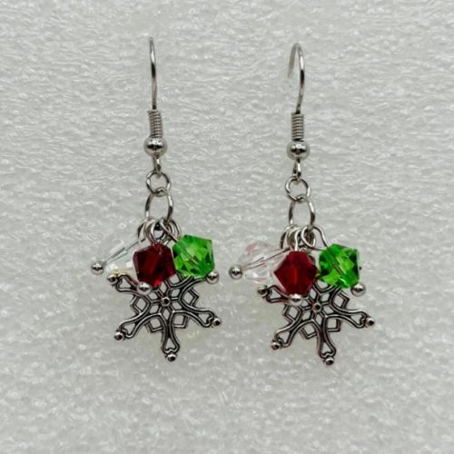 thumbnail image 2 of Celtic Christmas Tree Drop Earrings | Walker Metalsmiths 2 of 10