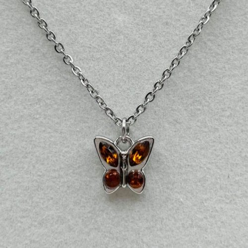 Butterfly Birthstone Necklace November