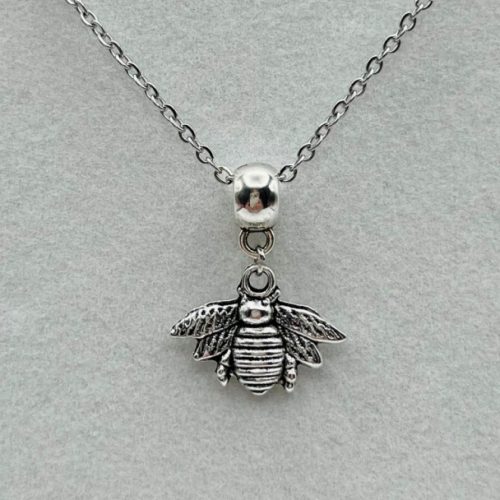 Antique Silver Bee Necklace