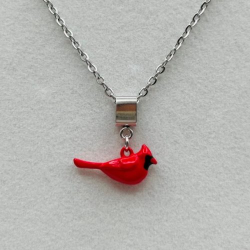 Red Cardinal Charm Necklace