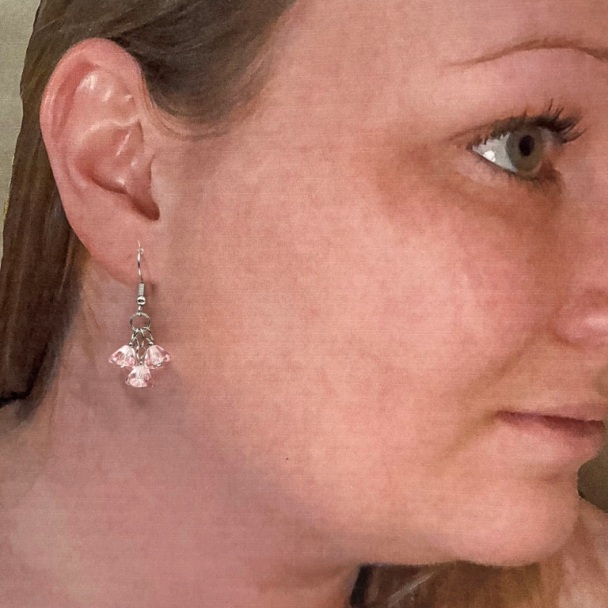 Pink Flower Cluster Necklace - Image 2